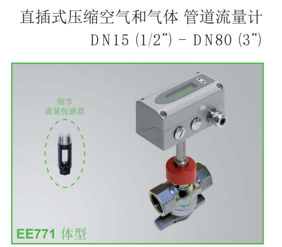 奧地利E+E EE772直插式壓縮空氣和氣體、管道流量計(jì)